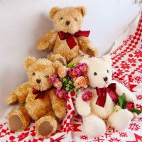 20CM丝带蝴蝶结泰迪熊公仔小号创意礼品批发直销