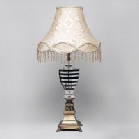 欧式水晶帘古铜八角炮弹高级台灯客厅书房摆设装饰灯具GZJG002A