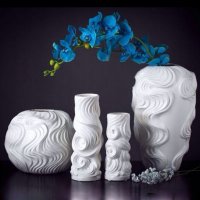 白色陶瓷花瓶花器摆件库特创意圆高瓶直身瓶现代简约家居客厅餐厅摆件MB006-001B