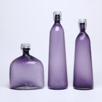 欧式古典紫罗兰香水瓶状玻璃花瓶客厅餐厅电视柜玄关花瓶摆件D5055S、D5056M、D5057L