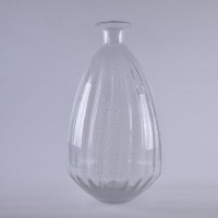 明料毛棱云母透明玻璃花瓶现代时尚花器花瓶 餐桌花插3462