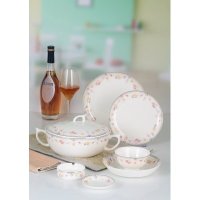 中式高档骨瓷餐具50件套——花枝俏 精致骨瓷餐具 样板房家居送礼装饰品