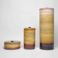 现代新中式复古王罐带盖陶瓷储物罐摆件样板房软装饰品WG-A/B/C