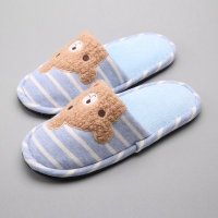 韩国进口可爱羊/熊拖鞋 可爱卡通图案珊瑚绒内里棉拖鞋 防滑舒适拖鞋 8805123774324