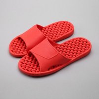 韩国进口防滑漏防滑按摩拖鞋 均码镂空漏水晶胶拖鞋 按摩拖鞋 8805830068181