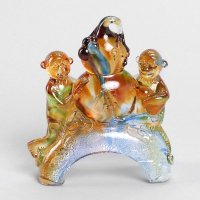 中式福猴天下抽象琉璃摆件高档礼品家居装饰bx-6