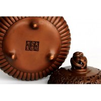 中式简约铜制直纹螭钮熏炉造型摆件家居装饰摆件卧室摆件客厅摆件