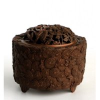 中式简约铜制四季花卉香炉造型摆件家居装饰摆件卧室摆件客厅摆