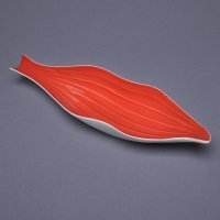 简约现代陶瓷鱼形红色小果盘RP-TCH6008