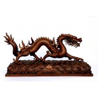 中式简约铜制蛟龙造型摆件家居装饰摆件动物摆件招财摆件