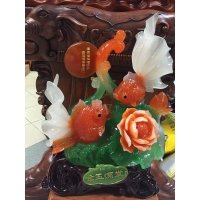 集美精品特色时尚家居饰品金玉满堂鱼摆件年年有余乔迁新居礼品客厅家庭装饰品玄关工艺品 及贺岁好礼