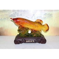 集美精品特色时尚家居饰品招财金龙树脂工艺品 招财金龙鱼摆件 聚财风水高档家居装饰客厅摆设工艺品
