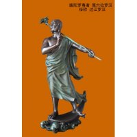 中式辟邪镇宅铜制过江罗汉摆件家居风水装饰开业礼品