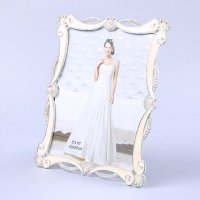 现代高档锌合金相框 米白色镶钻相框婚纱照相架 婚庆送礼家饰装饰品 176-80F