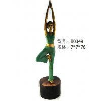 西式简约铜制瑜伽造型摆件家居装饰摆件人物摆件