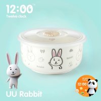 卡通家用碗创意骨瓷泡面碗可爱陶瓷碗套装保鲜碗餐具