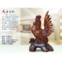 集美精品时尚家居饰品风水摆件(花梨木-紫荆刚)鸡造型大吉大利摆件精品