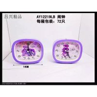 现代简约熏衣熊椭圆座钟台式闹钟