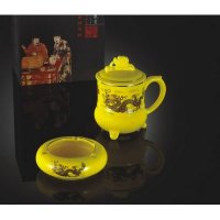 茗器828（黄瓷茶尚杯套装）陶瓷茶杯