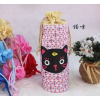 可爱卡通图案布艺水瓶套