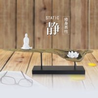 新中式禅意摆件创意树脂客厅玄关酒柜中式家居软装饰品电视柜摆设