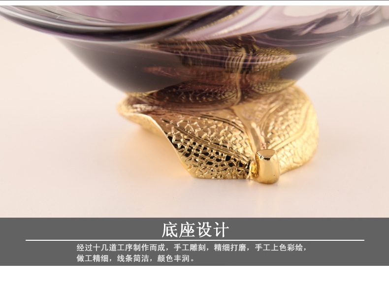 鑫荣欧式水果盘现代客厅创意小果盘玻璃糖果盘餐桌干果盘摆件11