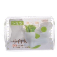 草头娃娃小白人DIY创意迷你植物小魔草绿植盆栽17433