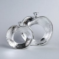 欧式艺术抽象苹果树脂工艺品摆件 银色高档艺术摆件 家居摆设创意办公室软装饰品 ST030AB