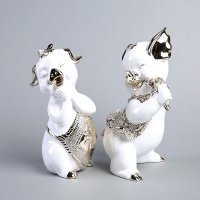欧式趣味爱心猪树脂工艺品摆件 高档艺术摆件 家居摆设创意办公室软装饰品 ST321AB