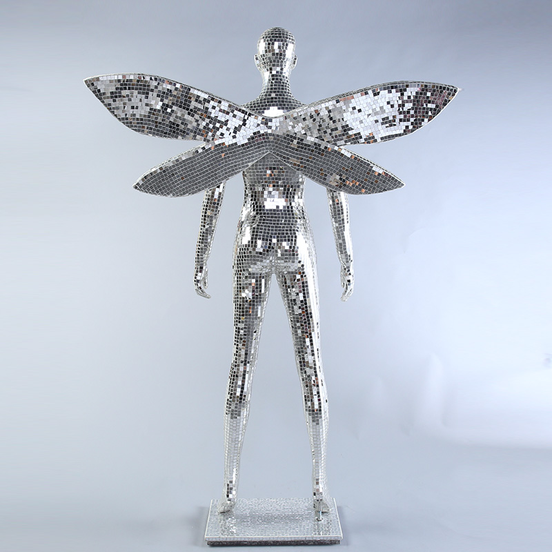 马赛克玻璃天使丽人 带翅膀模特 酒店KTV人物摆件，款式联系商家 CH-10715