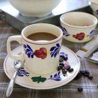 开利北欧田园风格特色花边陶瓷小直杯奶茶杯果汁杯茶杯马克杯水杯