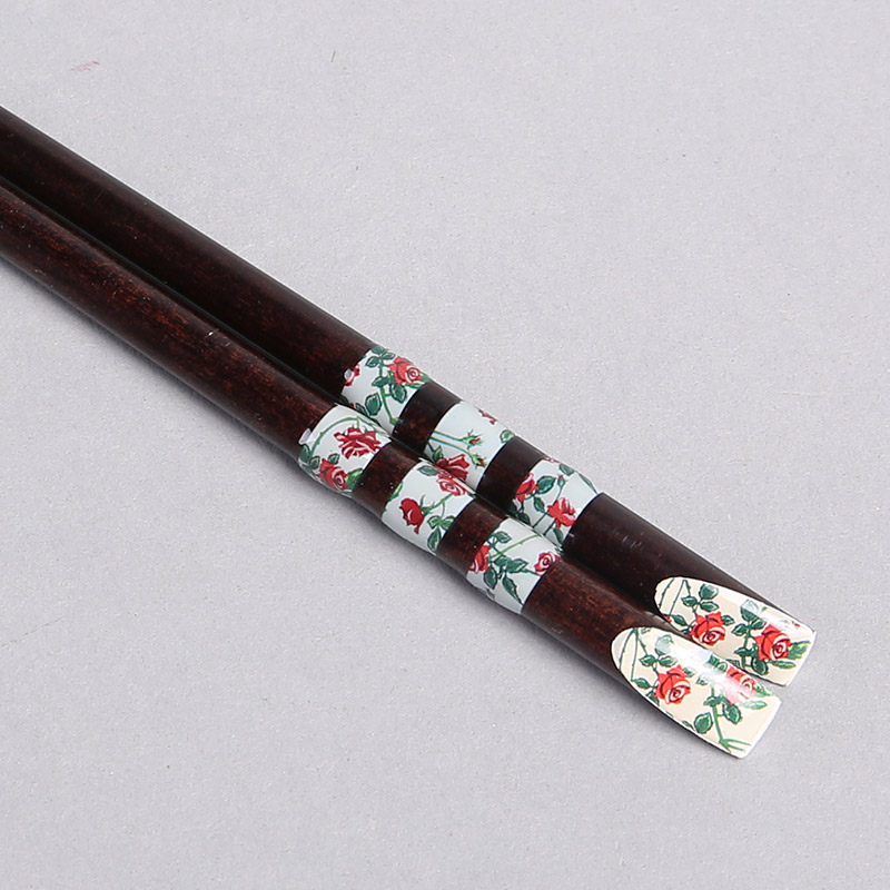 顶级礼品指甲筷天然健康木雕筷子家用工艺雕刻筷配礼盒（6双/套） FT095
