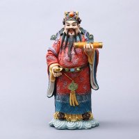 中式禄星人物肖像树脂摆件 老禄星财神福禄寿镇宅摆件 家居风水摆件 1074