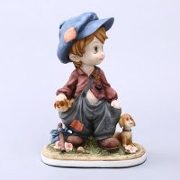 欧式简约天真童趣走四方男孩脂摆件 可水洗不掉色装饰摆件 家居装饰摆设工艺品 2827