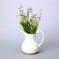 现代简约陶瓷花瓶插花器 白色创意小水壶陶瓷工艺花瓶 家居装饰摆设品 XSHTCHP