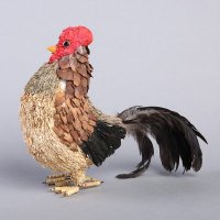 草鸡天然材料编织手工艺动物 家居装饰道具结婚礼物 OO11