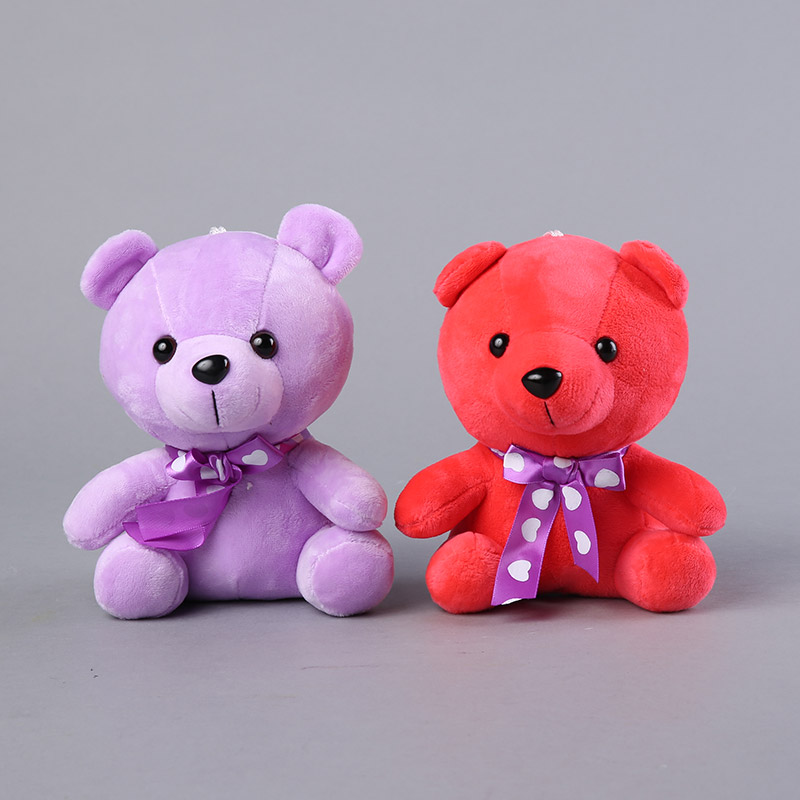 7寸紫色、红色熊毛绒玩具 毛绒公仔创意儿童可爱玩偶NB141