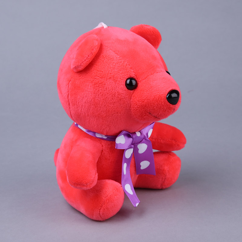 7寸紫色、红色熊毛绒玩具 毛绒公仔创意儿童可爱玩偶NB142