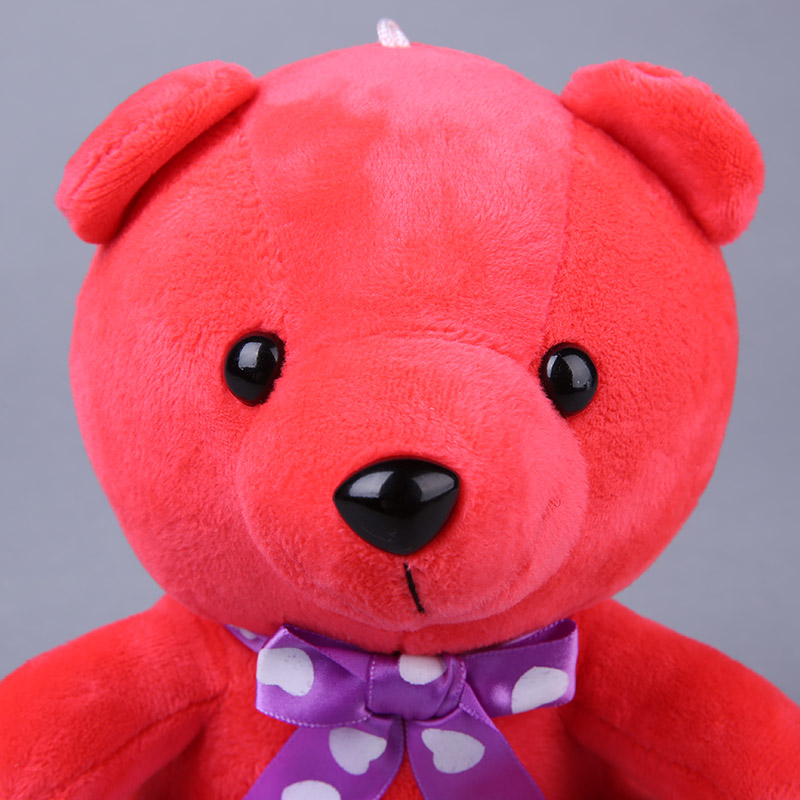 7寸紫色、红色熊毛绒玩具 毛绒公仔创意儿童可爱玩偶NB144