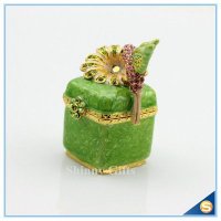 高档金属系列 金属首饰盒 镶钻鸟饰品收纳盒 家居饰品盒 室内装饰品花盒 婚礼赠品