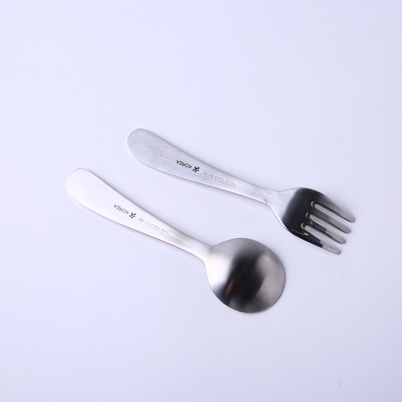 食品级不锈钢勺子叉子套装 食品级餐具 宝宝训练叉子儿童叉子勺子餐具DP-2092（不开发票）5