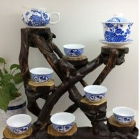 8头瓜果手绘青花瓷茶具套组