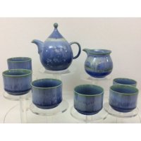 8头蓝羽结晶釉（窑变）茶具套组