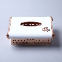 不锈钢时尚客厅酒店纸巾盒 时尚创意花纹高档纸巾盒 Y01-3