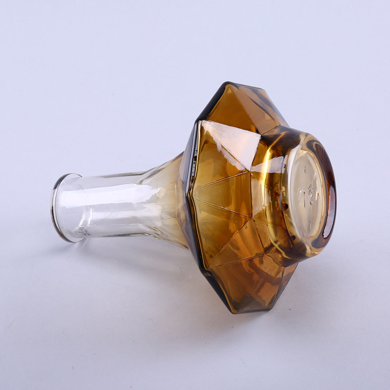 简约茶色玻璃花瓶花器家居玻璃装饰瓶工艺品YL081