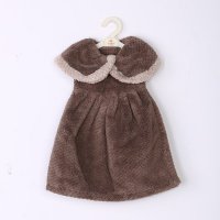 棕色可爱公主裙小衣服擦手巾 ZN222