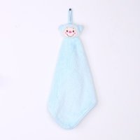 天蓝色可爱小猴子卡通小方巾 ZN228