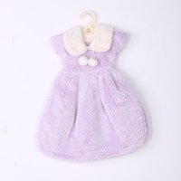 浅紫色可爱公主裙小衣服擦手巾 ZN240