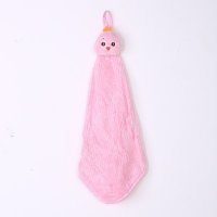 粉红色可爱小猴子卡通小方巾 ZN252