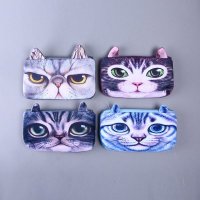 宠物猫毛绒宠物长方形小钱袋 可爱零钱袋可爱毛绒袋 LS22